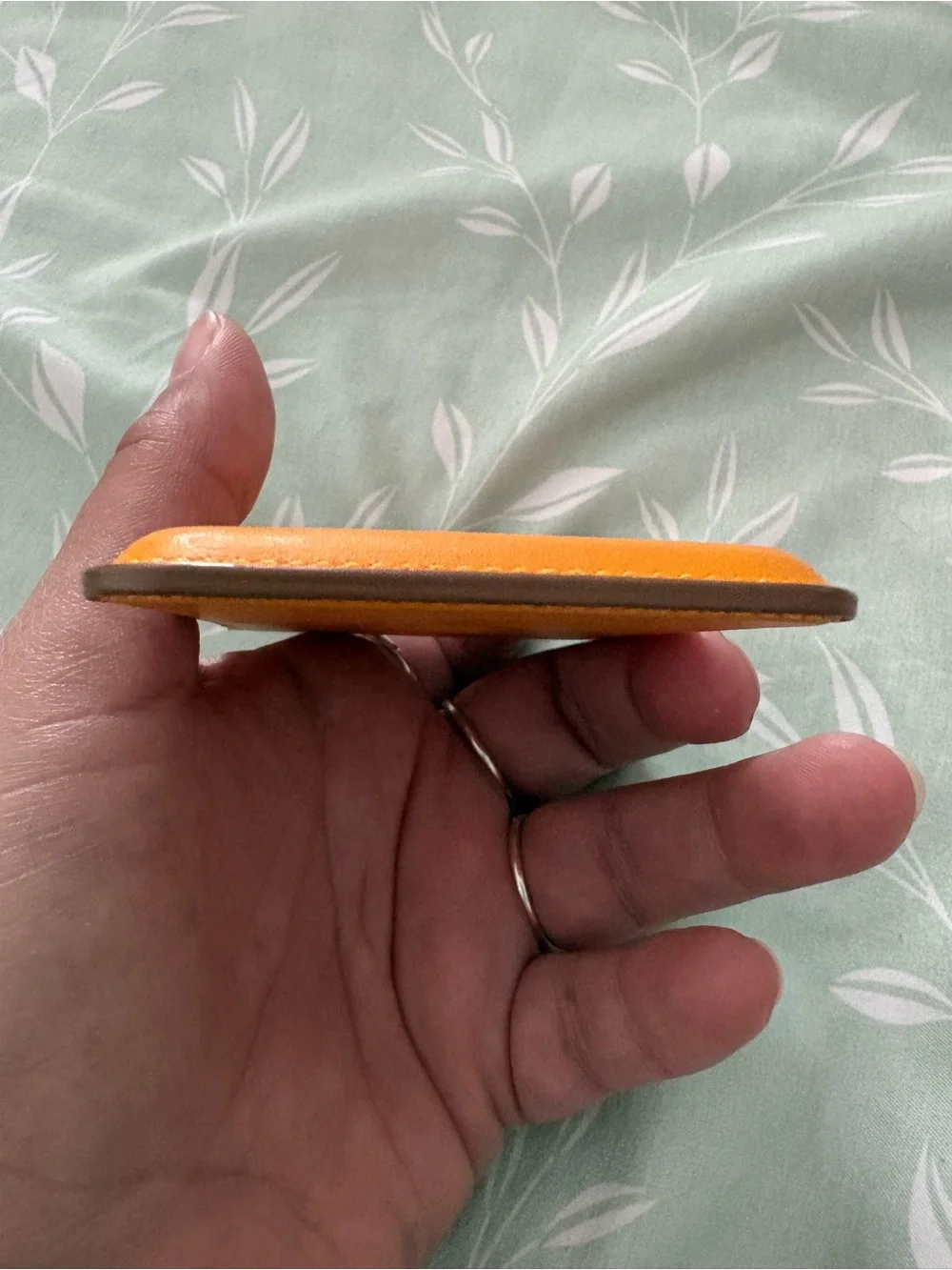 Apple Orange MagSafe Leather Card Pocket